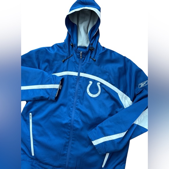 Vintage Reebok NFL Indianapolis Colts Men’s Full Zip Jacket Size XL Blue & White - Picture 1 of 15